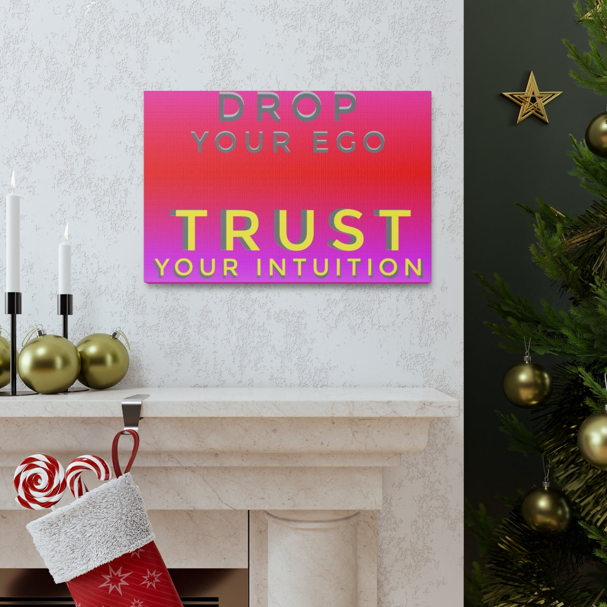 Scripture Walls Inspirational Wall Art Trust Your Intuition Motivation Wall Decor for Home Office Gym Inspiring Success Quote Print Ready to Hang Unframed-Express Your Love Gifts