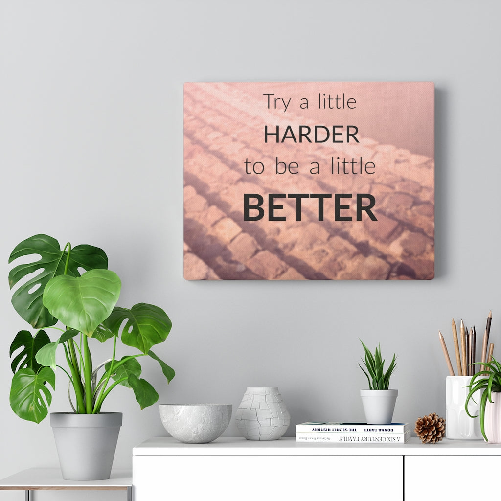 Scripture Walls Inspirational Wall Art Try A Little Harder Motivational Print Ready to Hang Artwork Unframed-Express Your Love Gifts