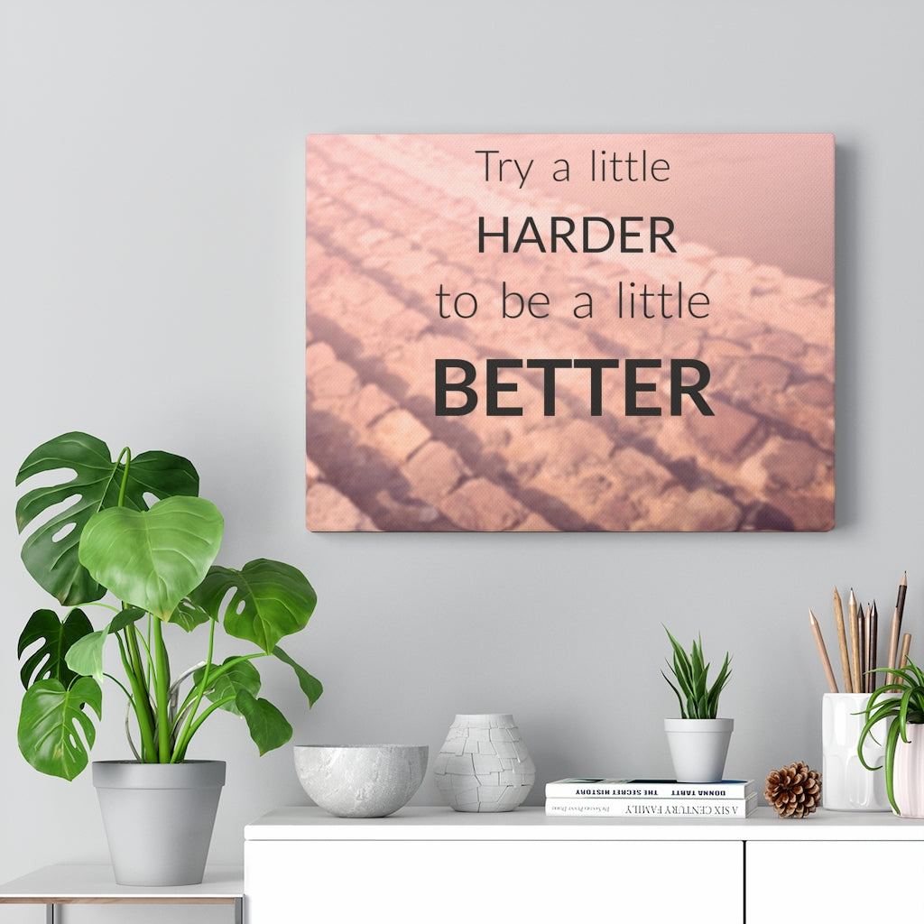 Scripture Walls Inspirational Wall Art Try A Little Harder Motivational Print Ready to Hang Artwork Unframed-Express Your Love Gifts