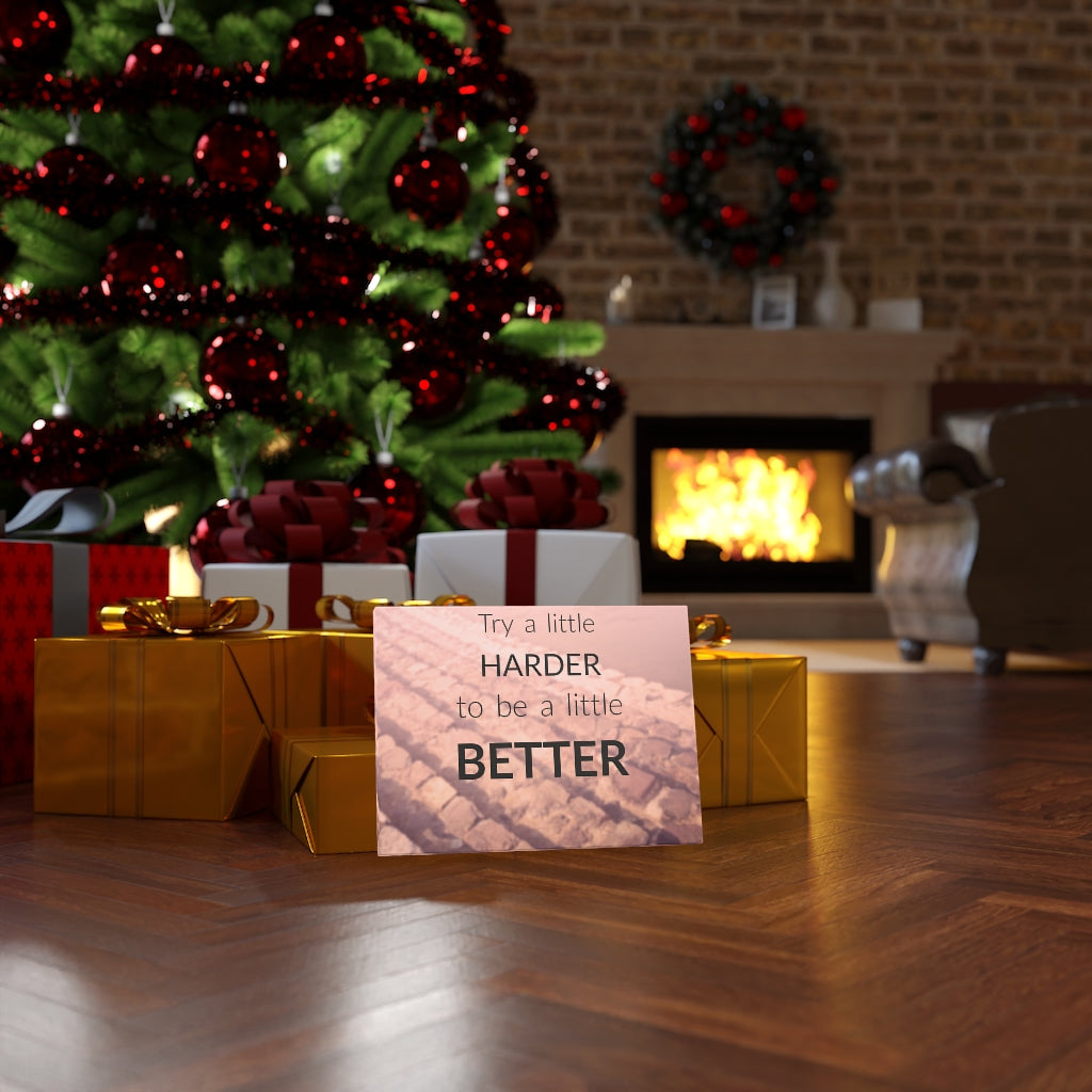 Scripture Walls Inspirational Wall Art Try A Little Harder Motivational Print Ready to Hang Artwork Unframed-Express Your Love Gifts