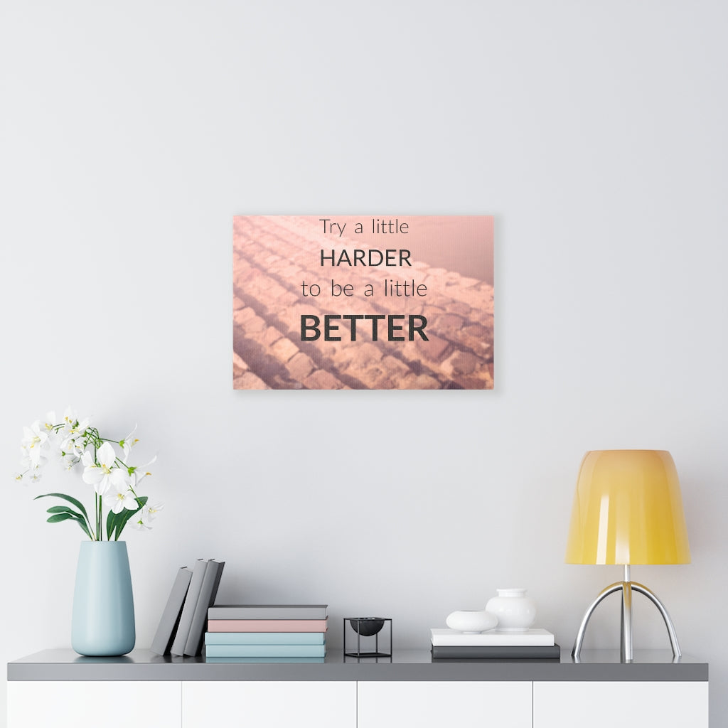 Scripture Walls Inspirational Wall Art Try A Little Harder Motivational Print Ready to Hang Artwork Unframed-Express Your Love Gifts