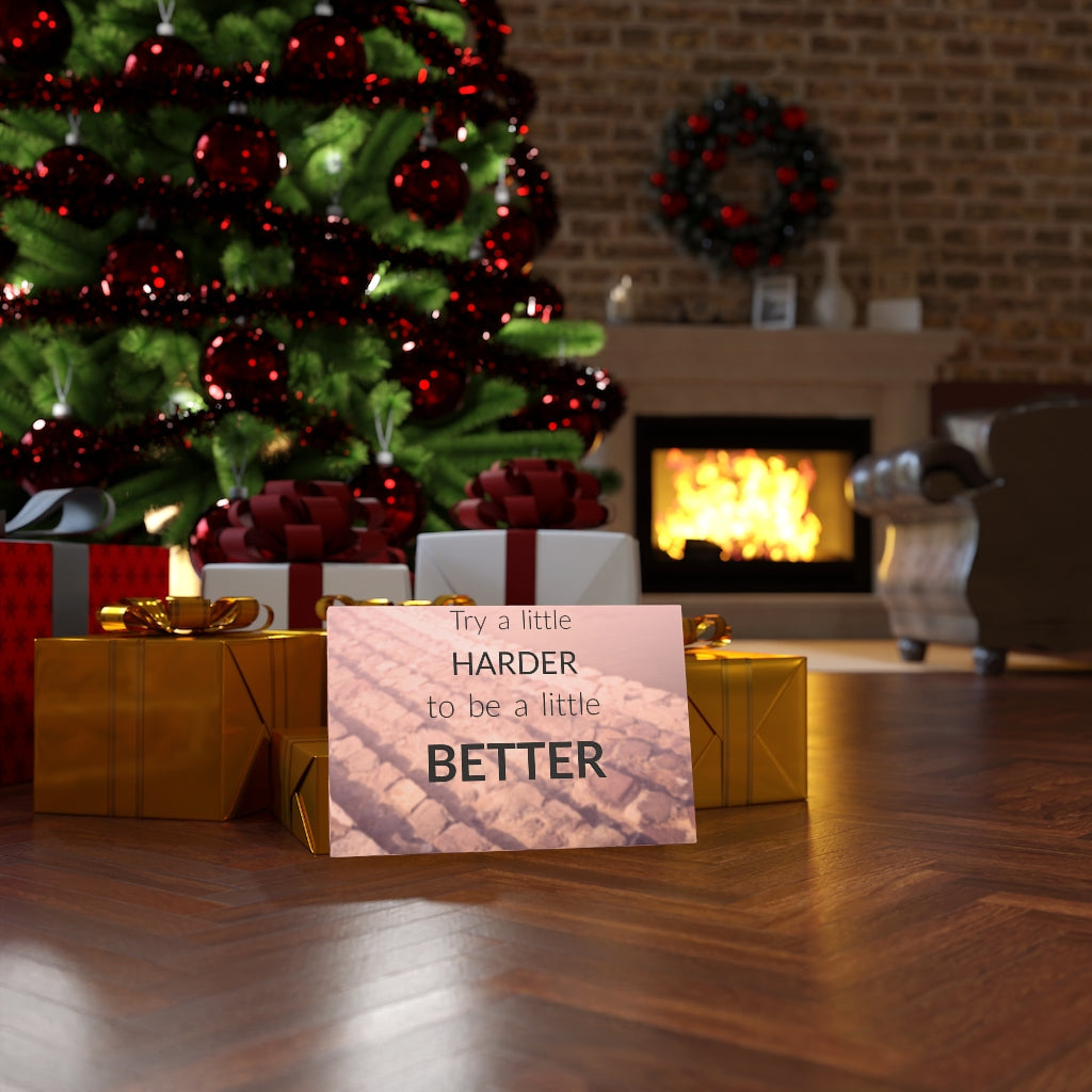 Scripture Walls Inspirational Wall Art Try A Little Harder Motivational Print Ready to Hang Artwork Unframed-Express Your Love Gifts