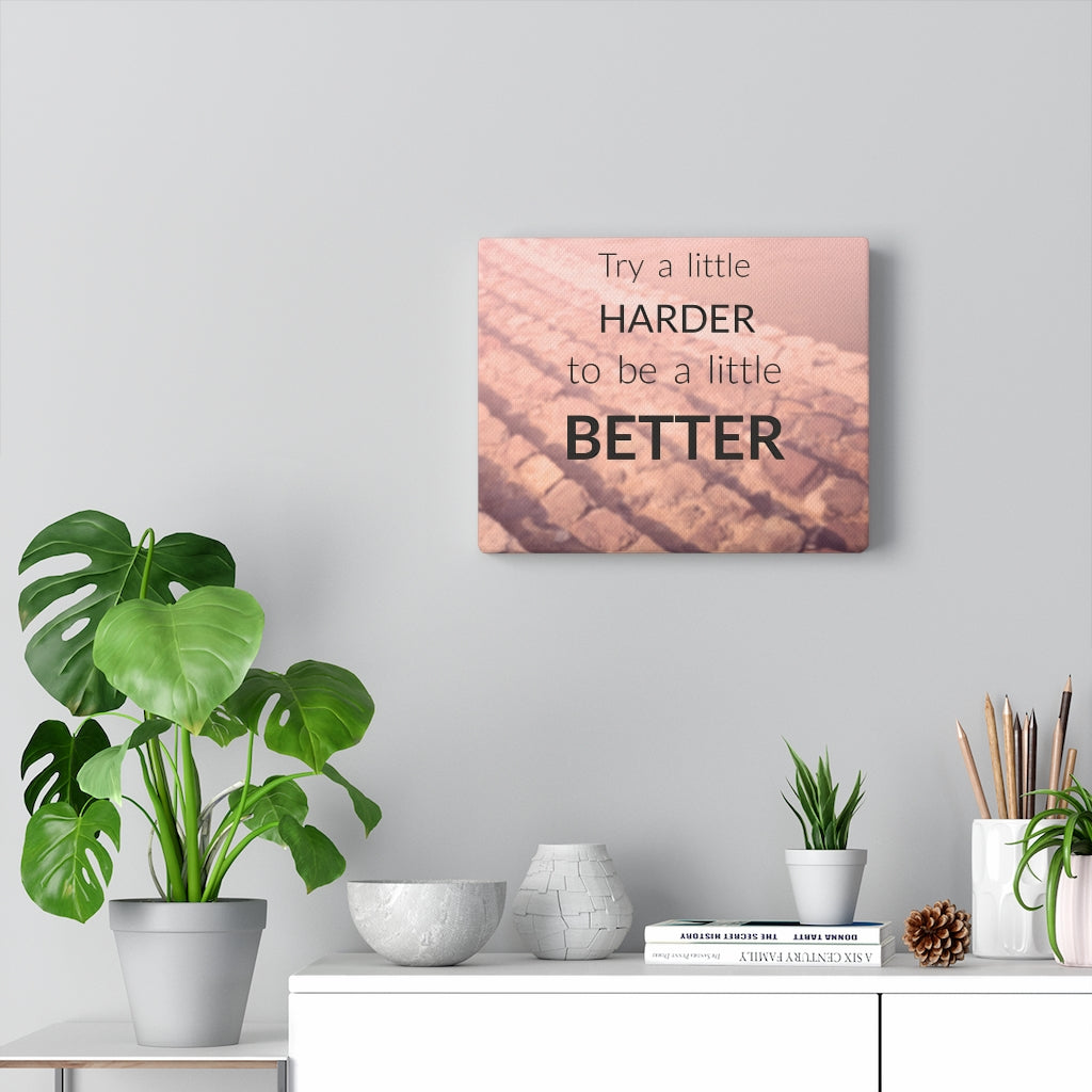 Scripture Walls Inspirational Wall Art Try A Little Harder Motivational Print Ready to Hang Artwork Unframed-Express Your Love Gifts