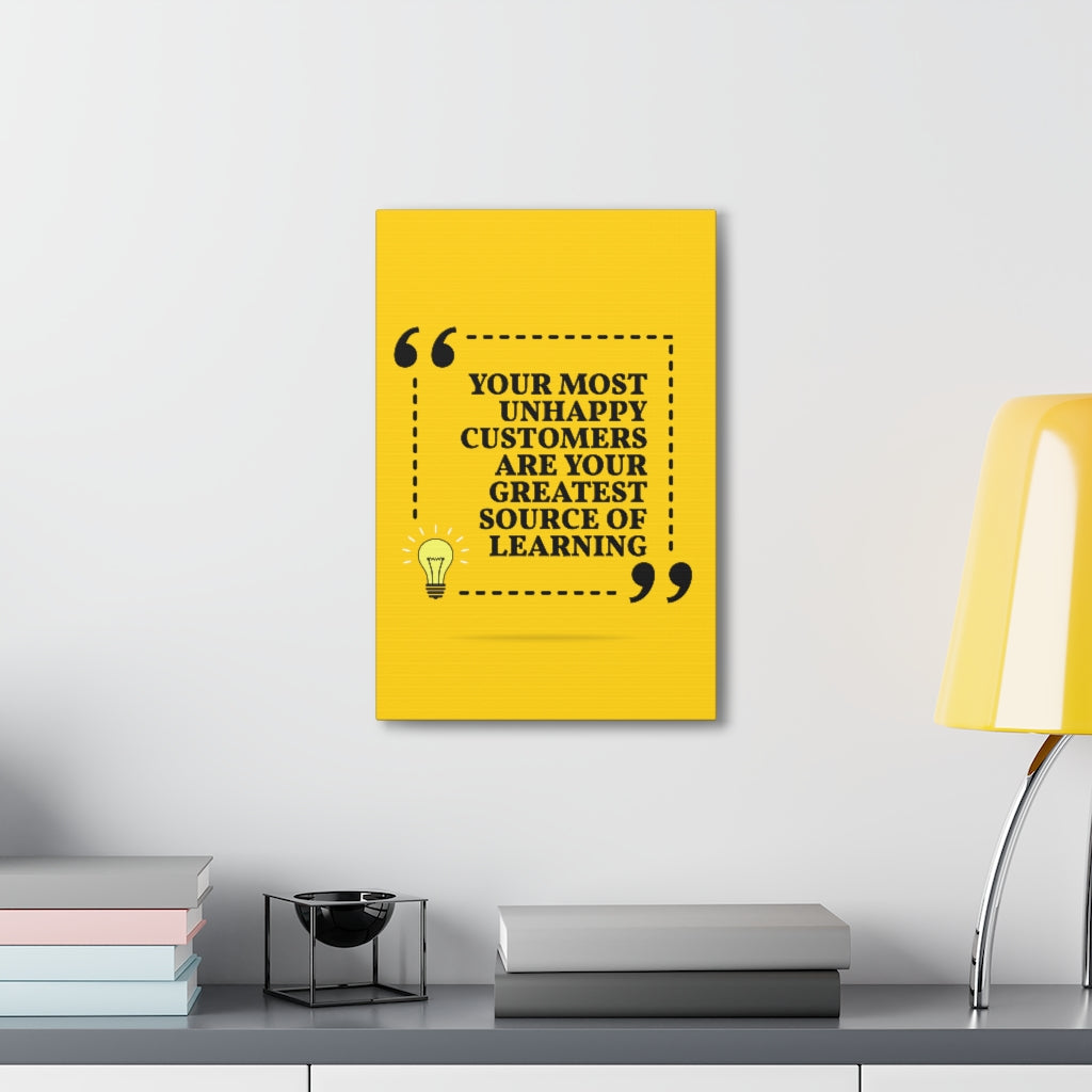 Scripture Walls Inspirational Wall Art Unhappy Customers Are Learning Motivation Wall Decor for Home Office Gym Inspiring Success Quote Print Ready to Hang Unframed-Express Your Love Gifts