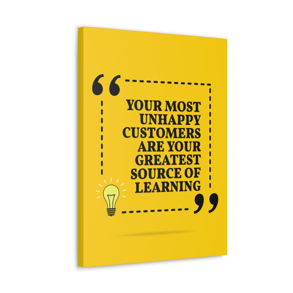 Scripture Walls Inspirational Wall Art Unhappy Customers Are Learning Motivation Wall Decor for Home Office Gym Inspiring Success Quote Print Ready to Hang Unframed-Express Your Love Gifts