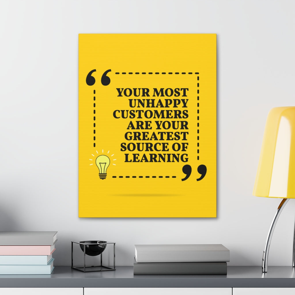 Scripture Walls Inspirational Wall Art Unhappy Customers Are Learning Motivation Wall Decor for Home Office Gym Inspiring Success Quote Print Ready to Hang Unframed-Express Your Love Gifts