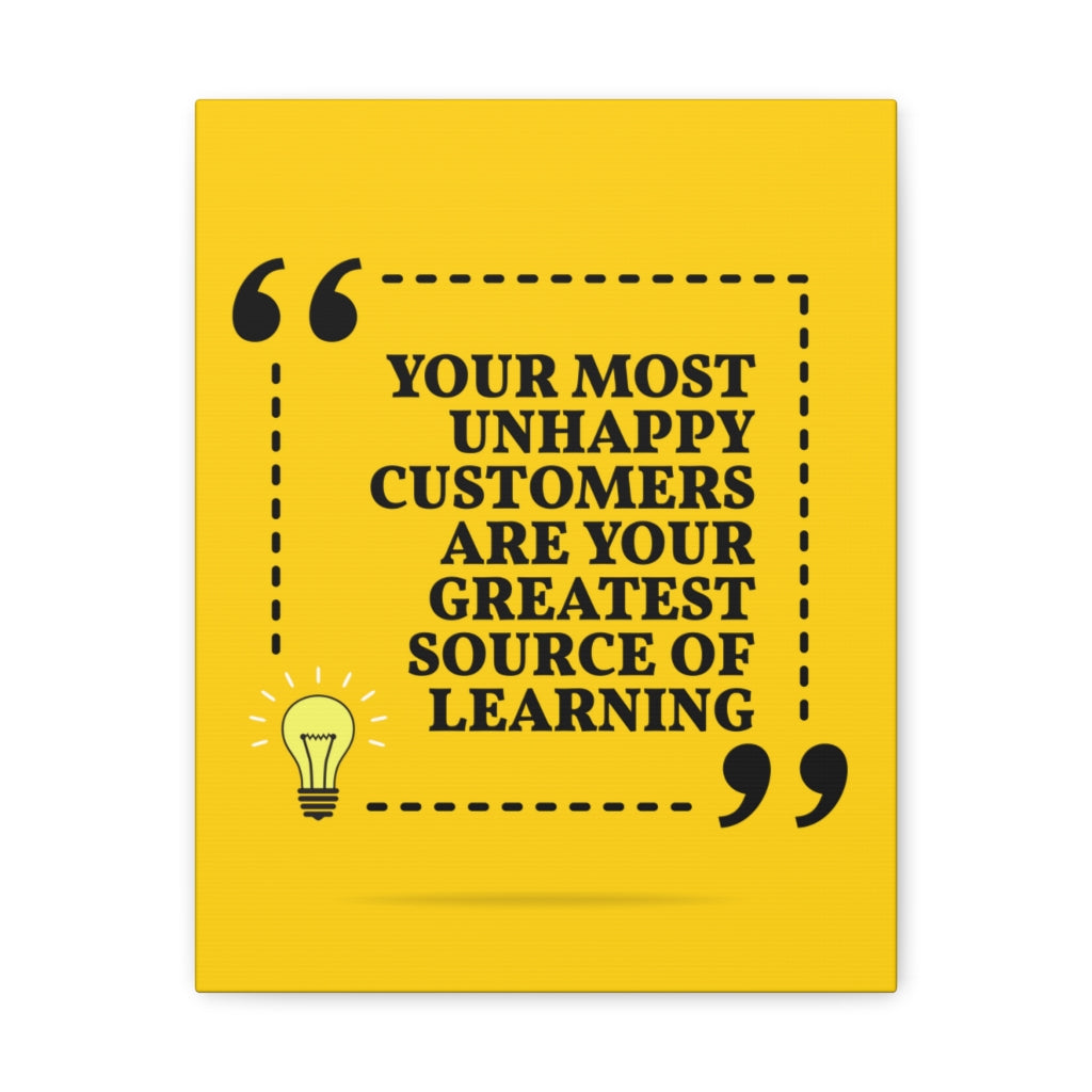 Scripture Walls Inspirational Wall Art Unhappy Customers Are Learning Motivation Wall Decor for Home Office Gym Inspiring Success Quote Print Ready to Hang Unframed-Express Your Love Gifts