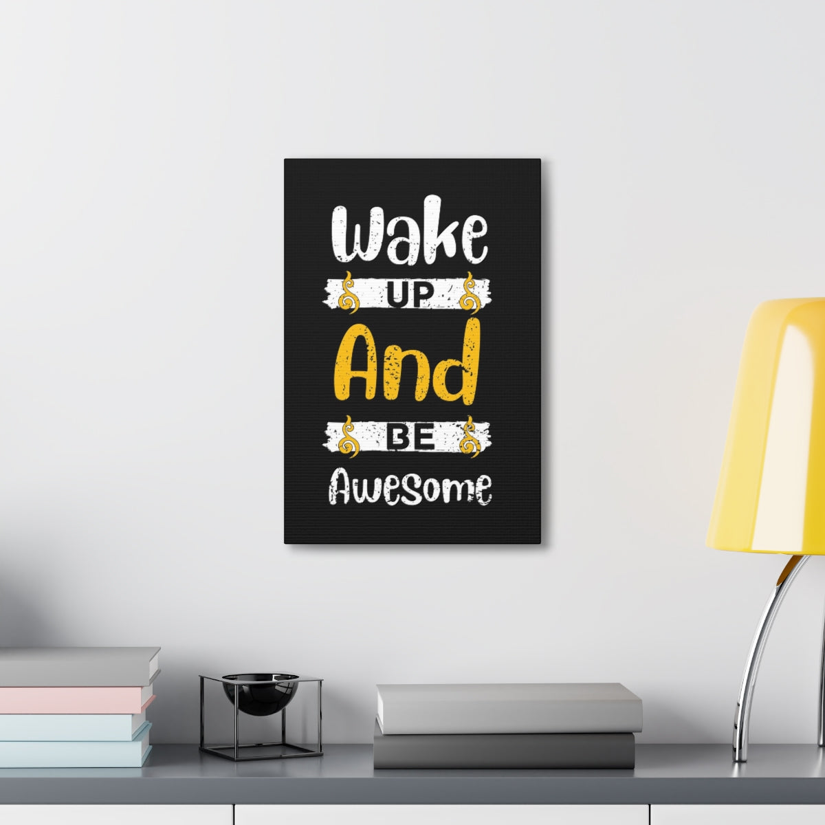 Scripture Walls Inspirational Wall Art Wake Up Be Awesome Motivation Wall Decor for Home Office Gym Inspiring Success Quote Print Ready to Hang Unframed-Express Your Love Gifts