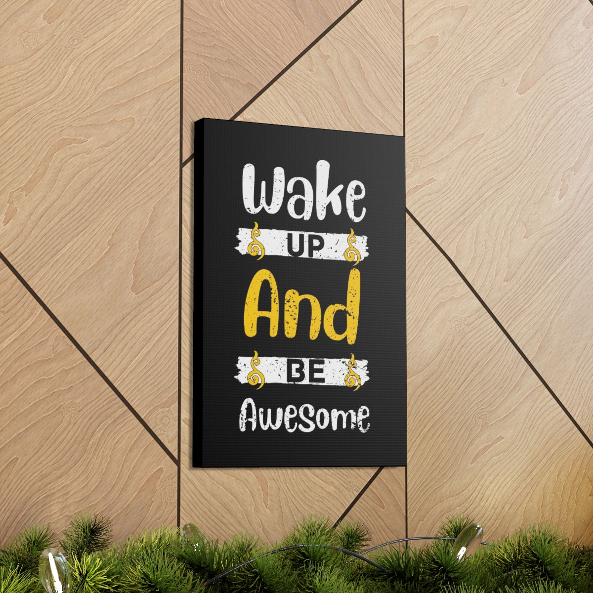 Scripture Walls Inspirational Wall Art Wake Up Be Awesome Motivation Wall Decor for Home Office Gym Inspiring Success Quote Print Ready to Hang Unframed-Express Your Love Gifts