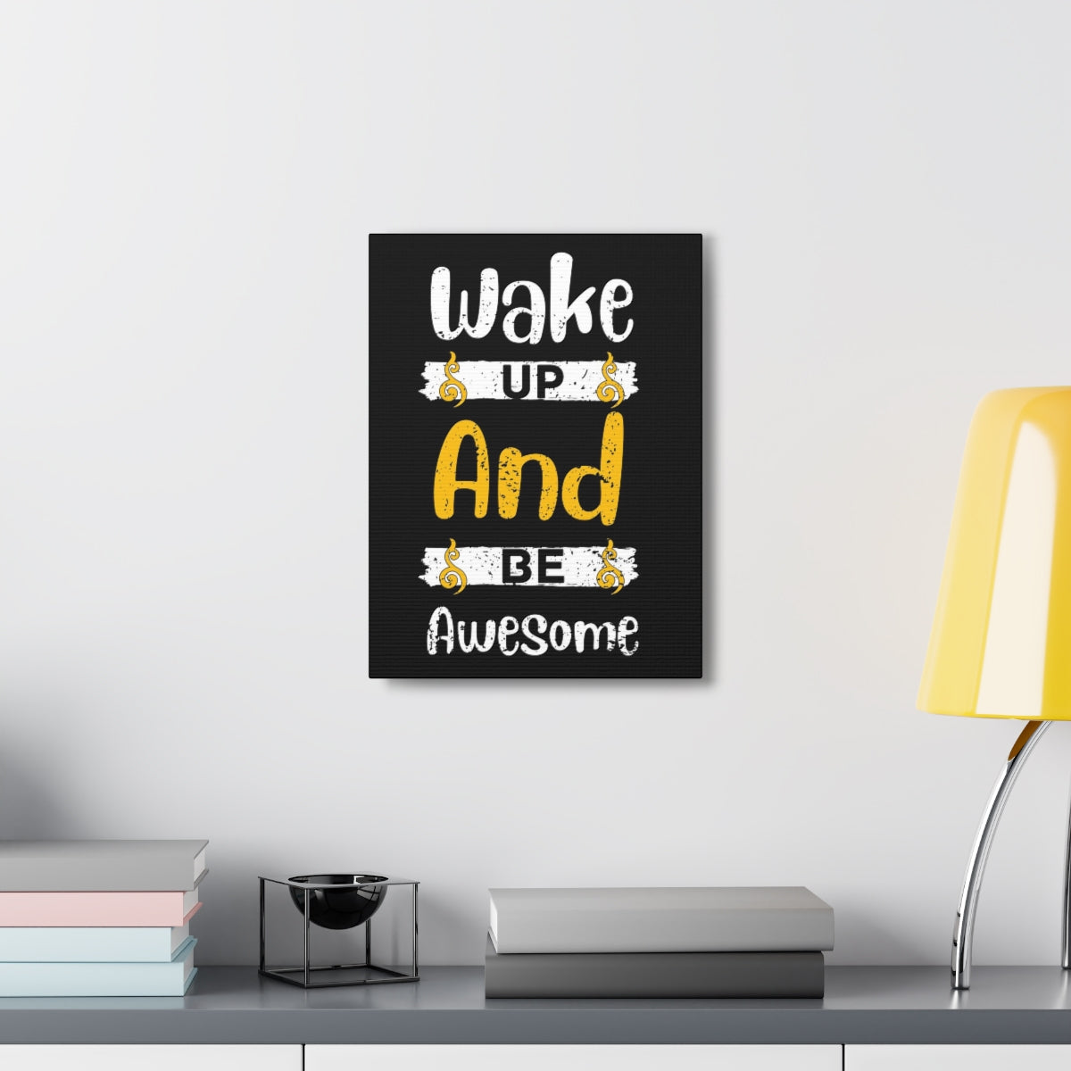 Scripture Walls Inspirational Wall Art Wake Up Be Awesome Motivation Wall Decor for Home Office Gym Inspiring Success Quote Print Ready to Hang Unframed-Express Your Love Gifts