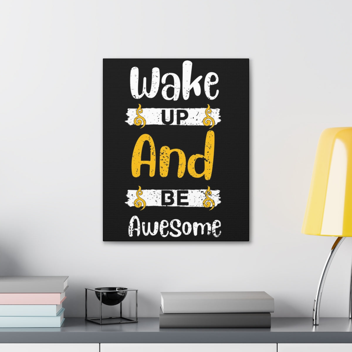 Scripture Walls Inspirational Wall Art Wake Up Be Awesome Motivation Wall Decor for Home Office Gym Inspiring Success Quote Print Ready to Hang Unframed-Express Your Love Gifts