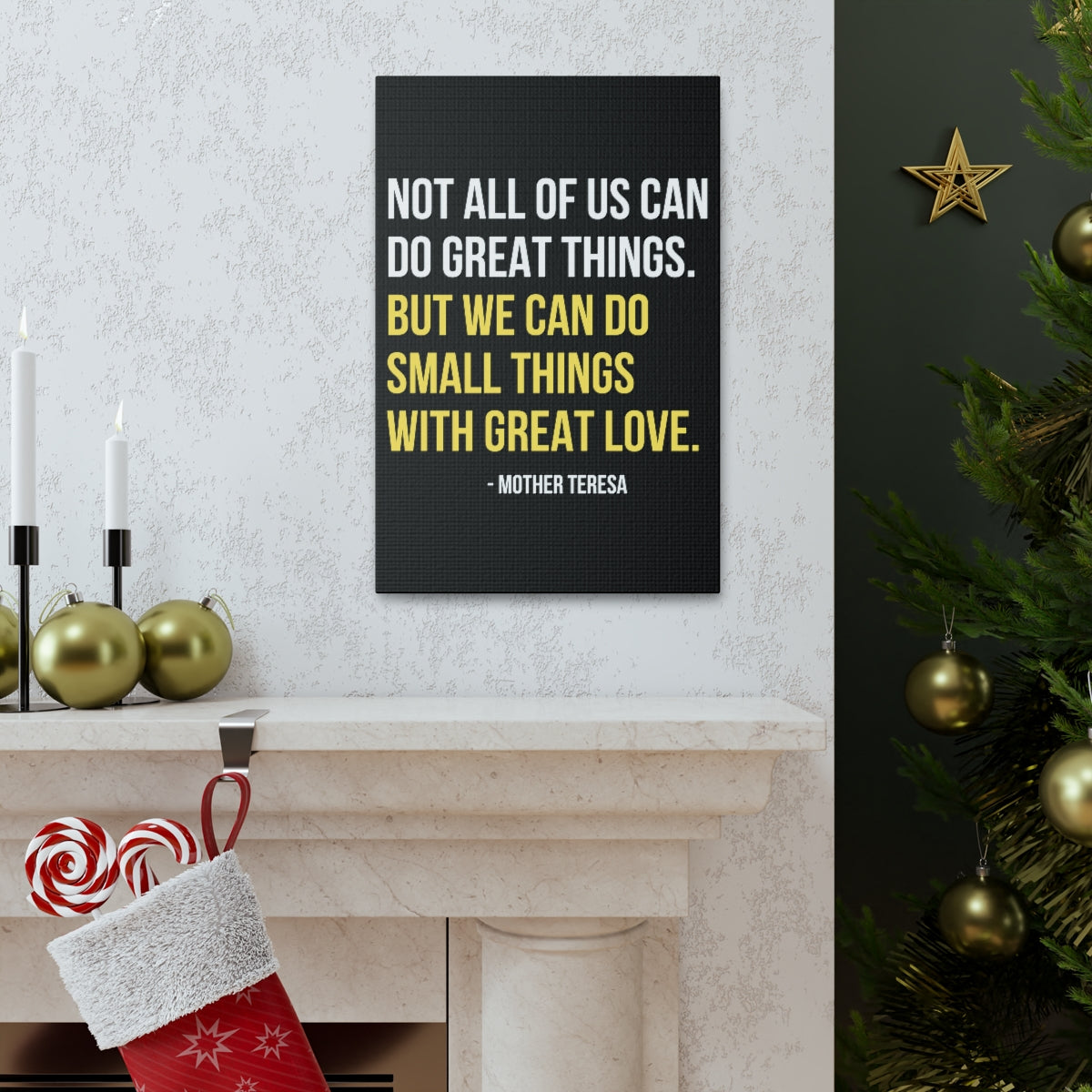 Scripture Walls Inspirational Wall Art We Can Do Small Things Motivation Wall Decor for Home Office Gym Inspiring Success Quote Print Ready to Hang Unframed-Express Your Love Gifts