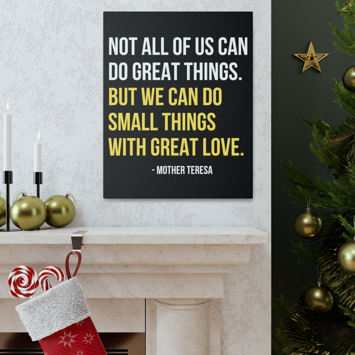 Scripture Walls Inspirational Wall Art We Can Do Small Things Motivation Wall Decor for Home Office Gym Inspiring Success Quote Print Ready to Hang Unframed-Express Your Love Gifts