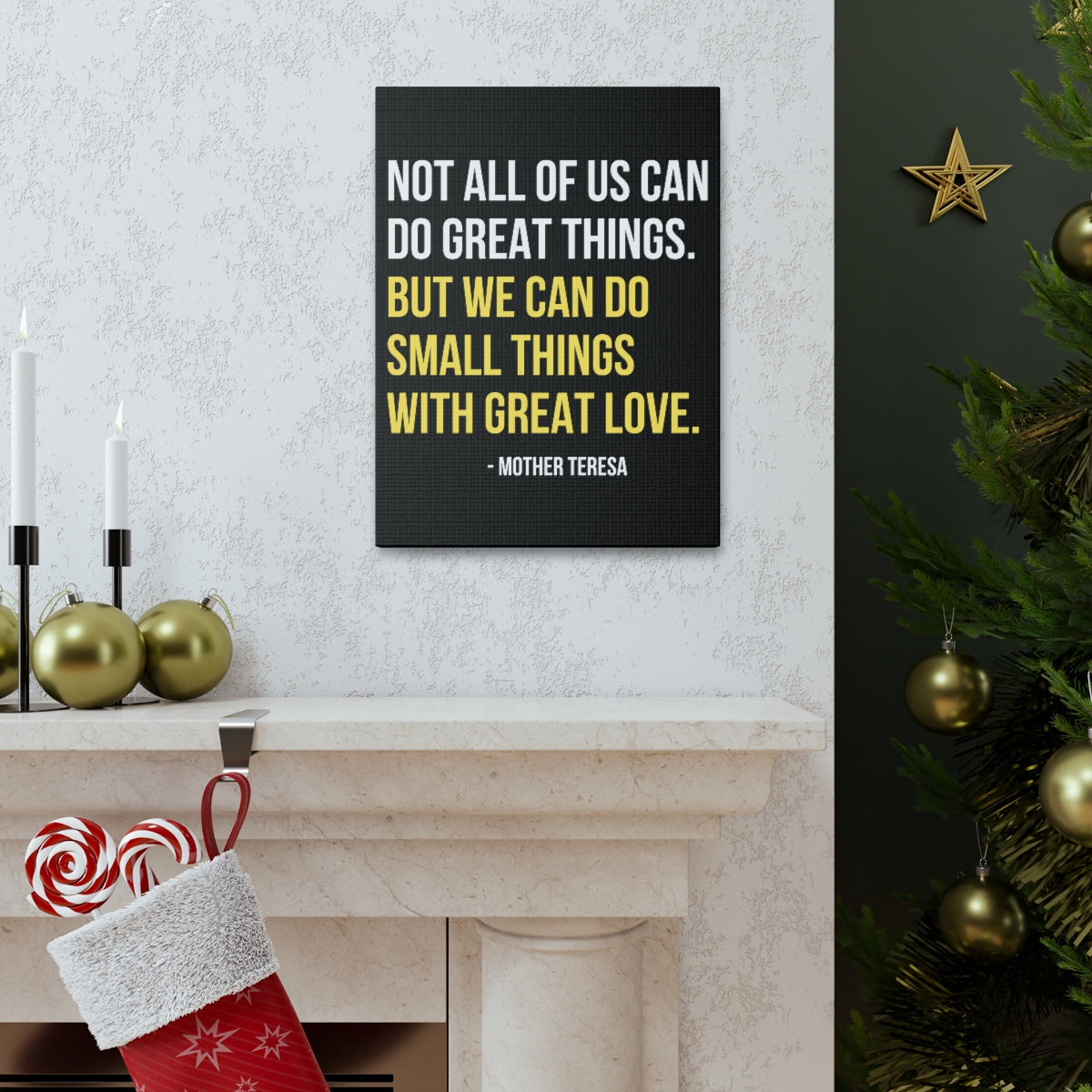 Scripture Walls Inspirational Wall Art We Can Do Small Things Motivation Wall Decor for Home Office Gym Inspiring Success Quote Print Ready to Hang Unframed-Express Your Love Gifts