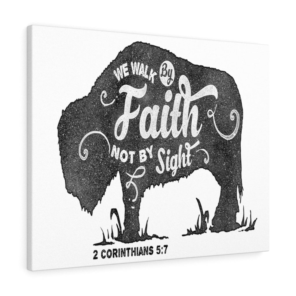 Scripture Walls Inspirational Wall Art We Walk By Faith Wall Art Motivation Wall Decor for Home Office Gym Inspiring Success Quote Print Ready to Hang Unframed-Express Your Love Gifts