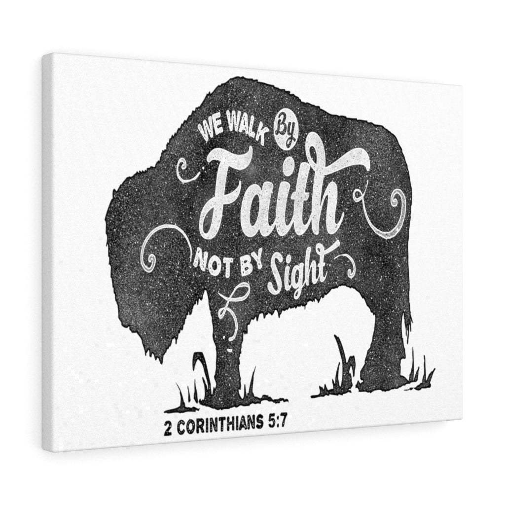 Scripture Walls Inspirational Wall Art We Walk By Faith Wall Art Motivation Wall Decor for Home Office Gym Inspiring Success Quote Print Ready to Hang Unframed-Express Your Love Gifts