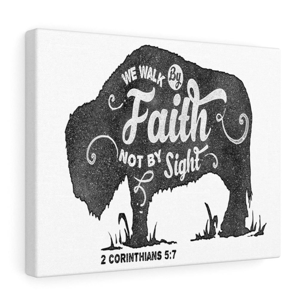 Scripture Walls Inspirational Wall Art We Walk By Faith Wall Art Motivation Wall Decor for Home Office Gym Inspiring Success Quote Print Ready to Hang Unframed-Express Your Love Gifts