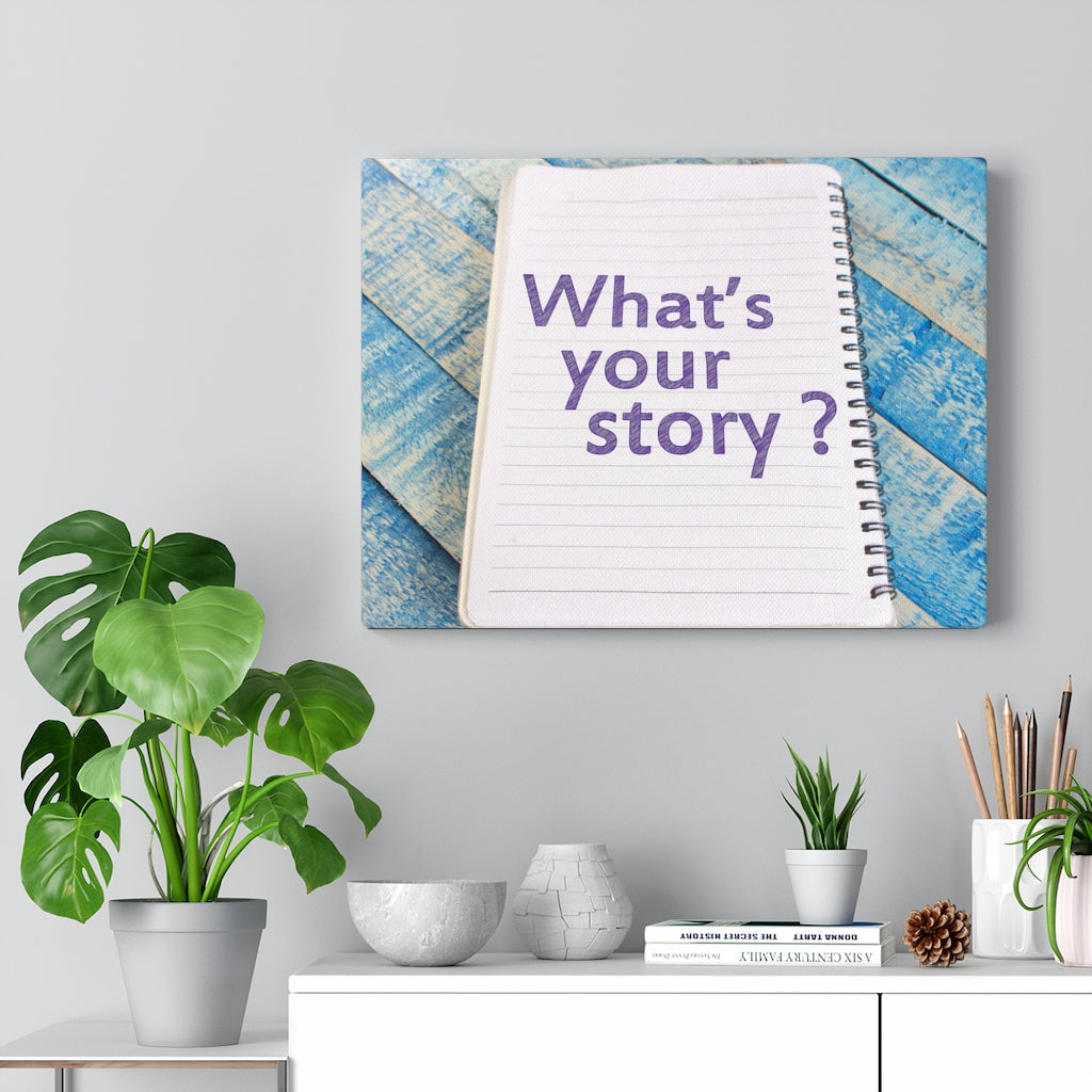 Scripture Walls Inspirational Wall Art What's Your Story Motivational Print Ready to Hang Artwork Unframed-Express Your Love Gifts