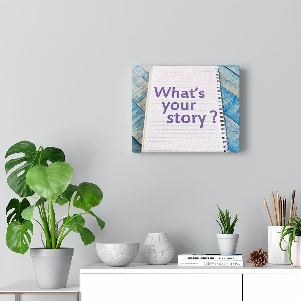 Scripture Walls Inspirational Wall Art What's Your Story Motivational Print Ready to Hang Artwork Unframed-Express Your Love Gifts