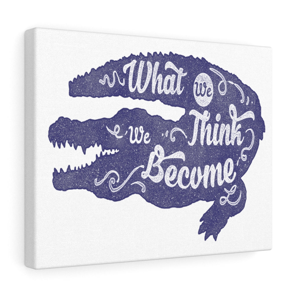 Scripture Walls Inspirational Wall Art What We Think We Become Wall Art Motivation Wall Decor for Home Office Gym Inspiring Success Quote Print Ready to Hang Unframed-Express Your Love Gifts