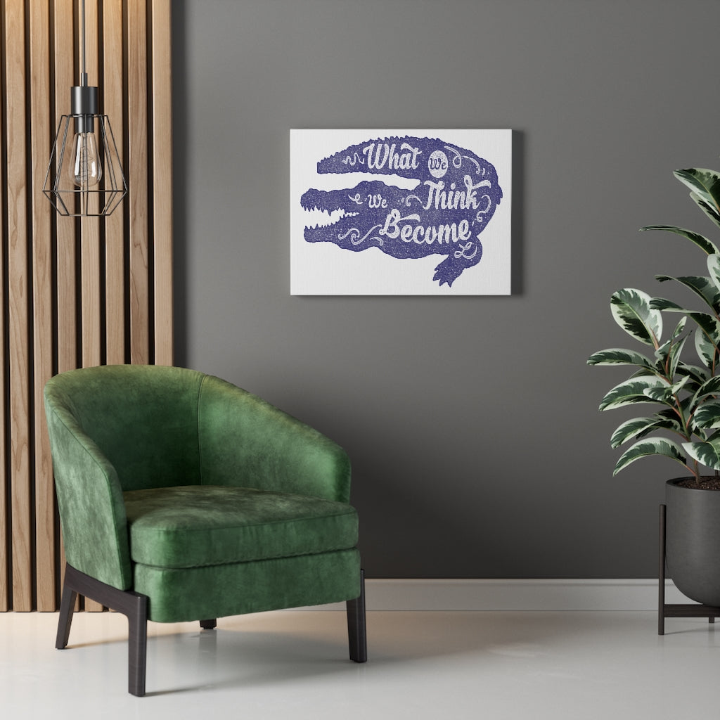 Scripture Walls Inspirational Wall Art What We Think We Become Wall Art Motivation Wall Decor for Home Office Gym Inspiring Success Quote Print Ready to Hang Unframed-Express Your Love Gifts