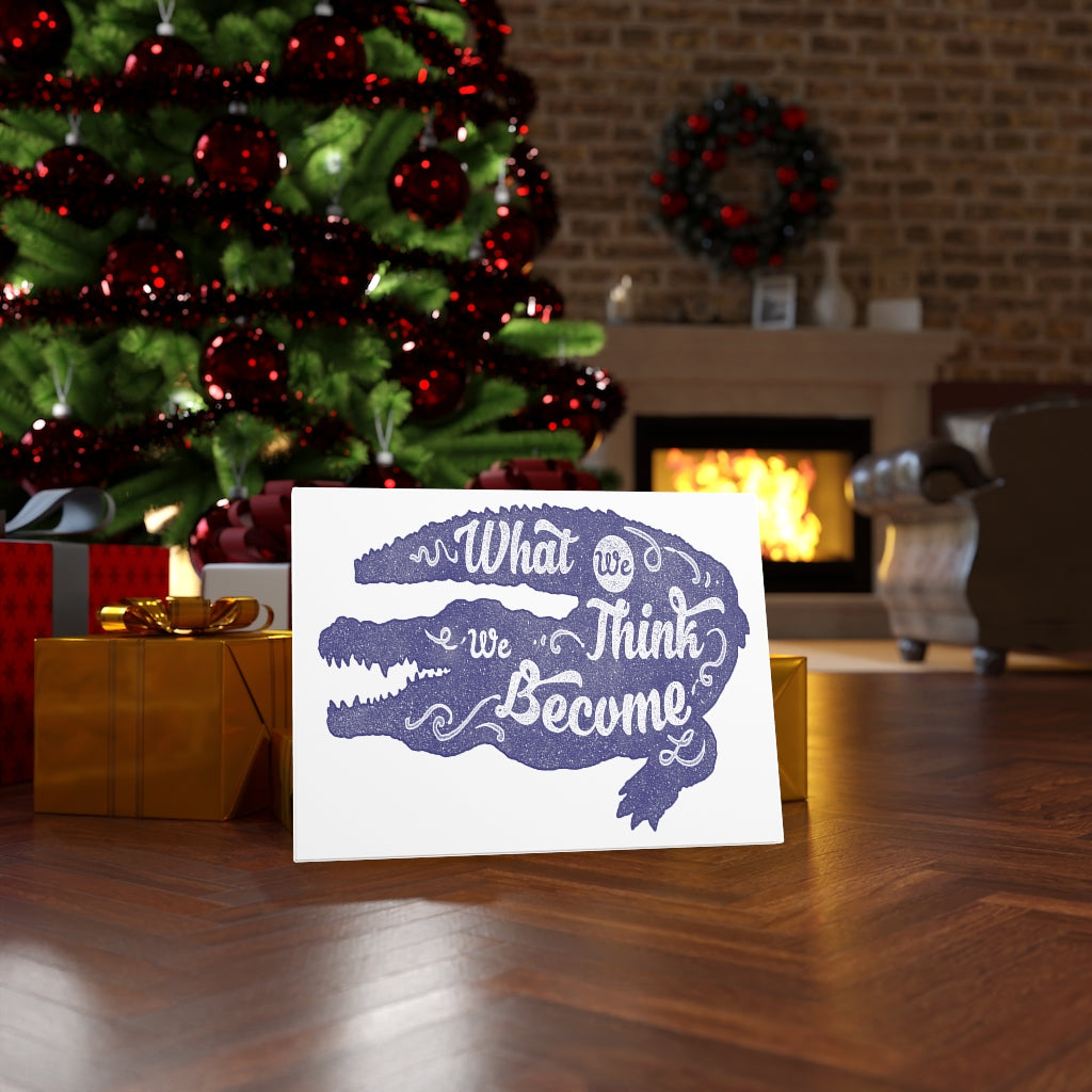 Scripture Walls Inspirational Wall Art What We Think We Become Wall Art Motivation Wall Decor for Home Office Gym Inspiring Success Quote Print Ready to Hang Unframed-Express Your Love Gifts