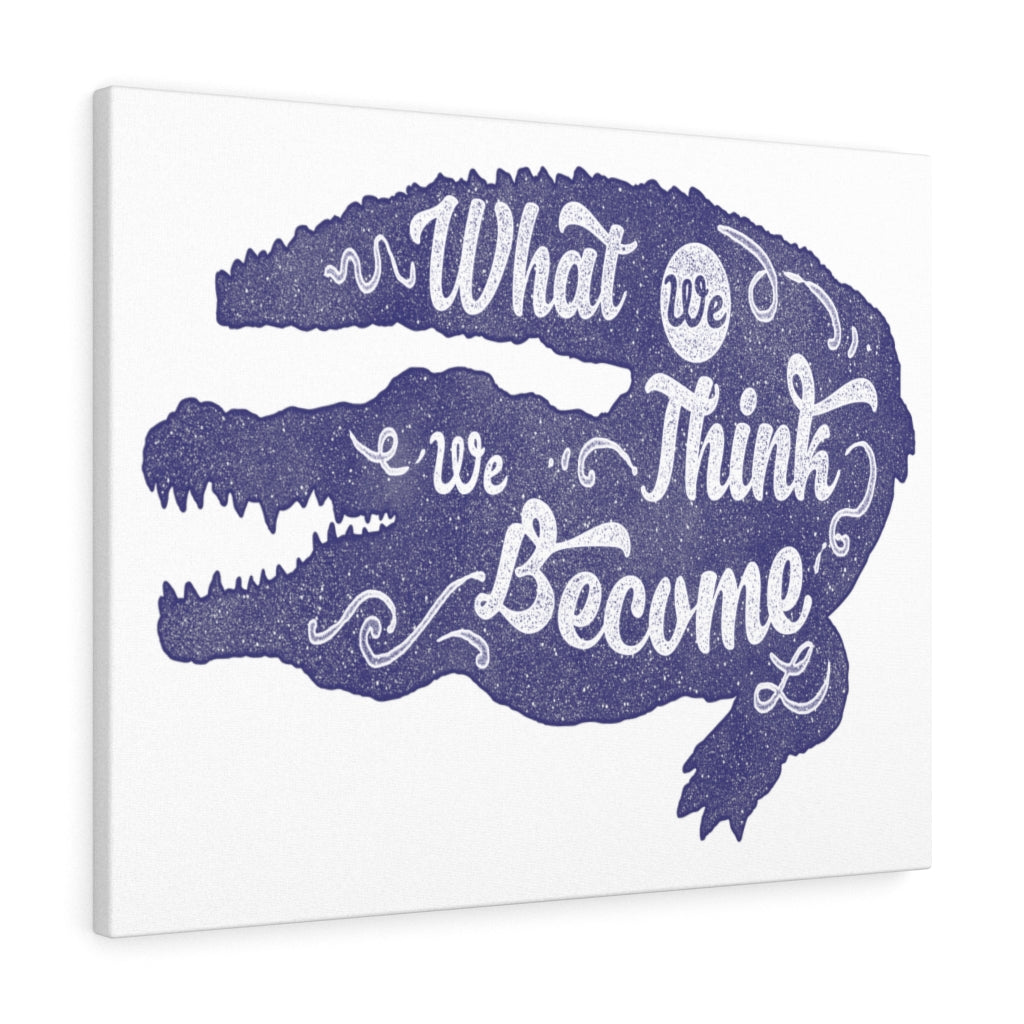 Scripture Walls Inspirational Wall Art What We Think We Become Wall Art Motivation Wall Decor for Home Office Gym Inspiring Success Quote Print Ready to Hang Unframed-Express Your Love Gifts