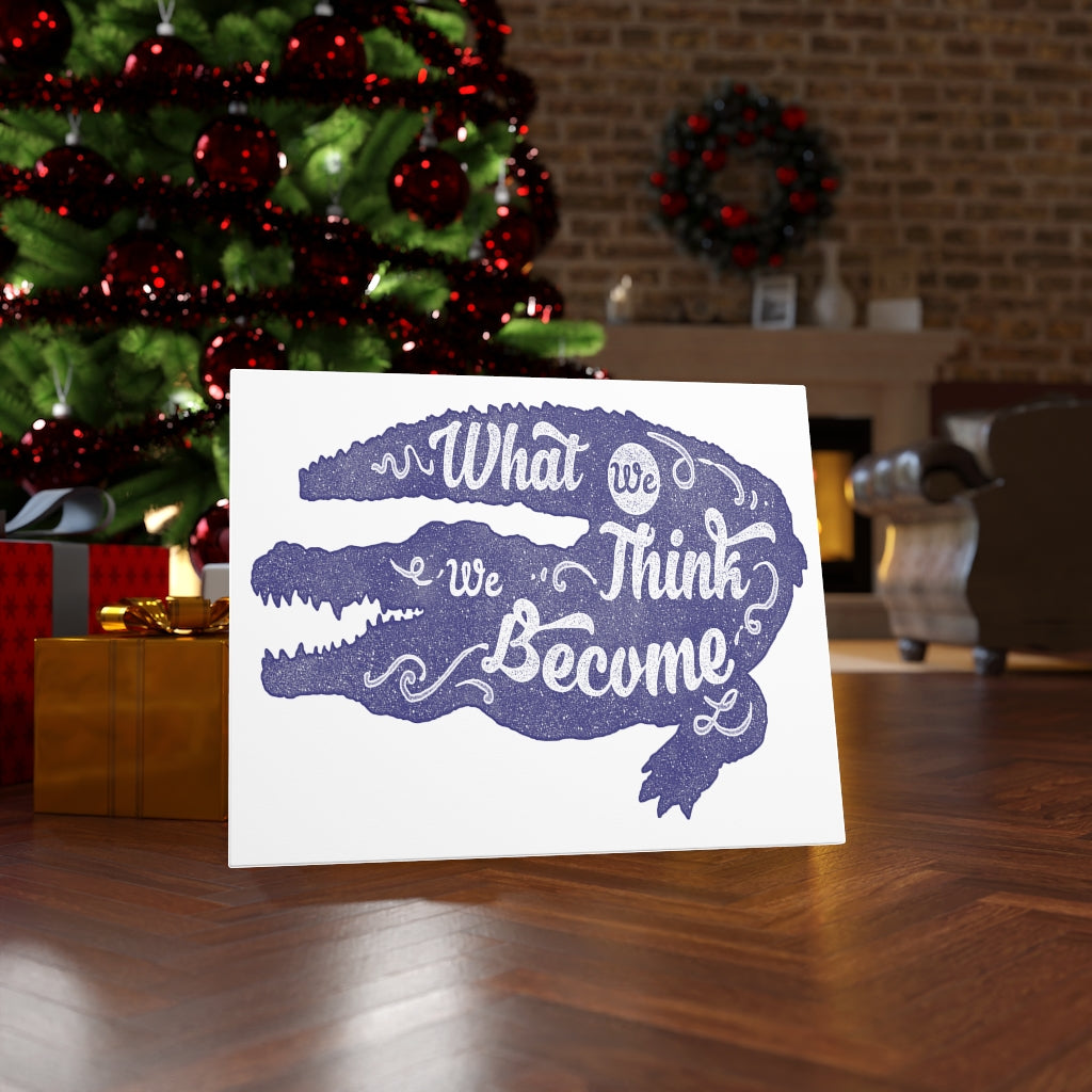 Scripture Walls Inspirational Wall Art What We Think We Become Wall Art Motivation Wall Decor for Home Office Gym Inspiring Success Quote Print Ready to Hang Unframed-Express Your Love Gifts