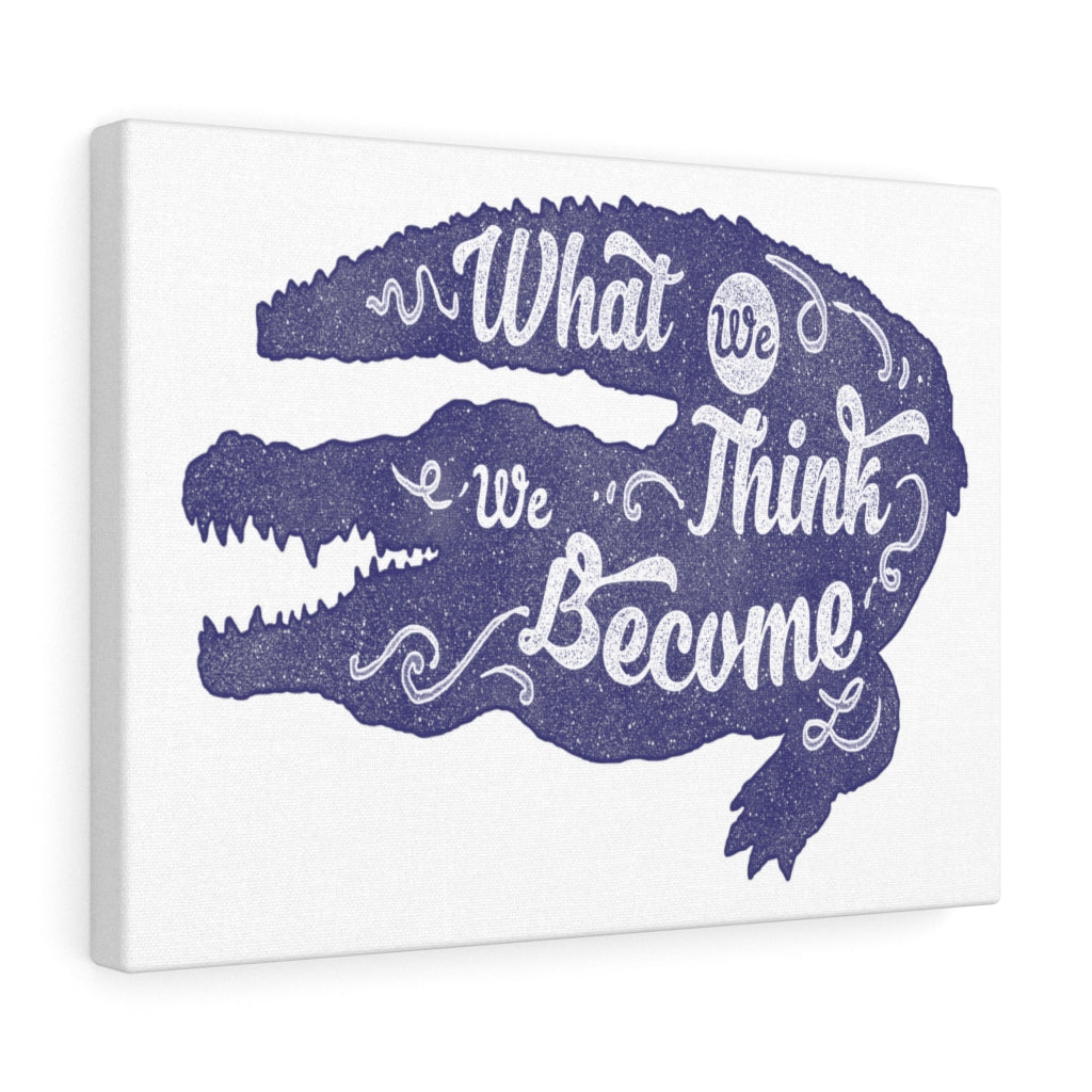 Scripture Walls Inspirational Wall Art What We Think We Become Wall Art Motivation Wall Decor for Home Office Gym Inspiring Success Quote Print Ready to Hang Unframed-Express Your Love Gifts