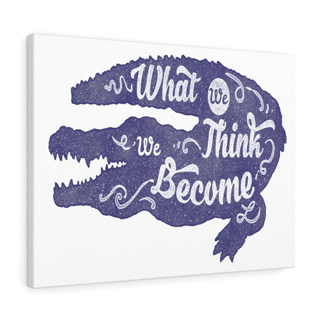 Scripture Walls Inspirational Wall Art What We Think We Become Wall Art Motivation Wall Decor for Home Office Gym Inspiring Success Quote Print Ready to Hang Unframed-Express Your Love Gifts