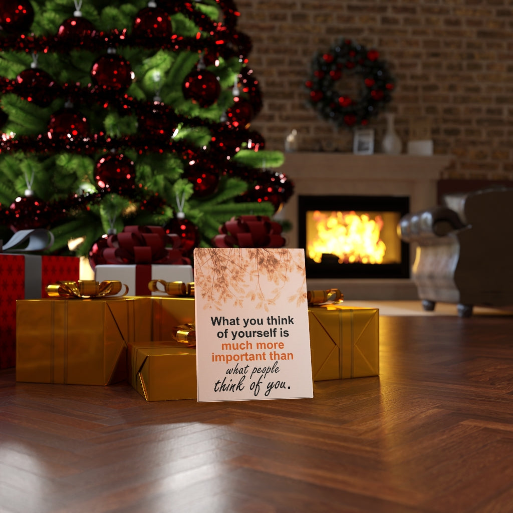 Scripture Walls Inspirational Wall Art What You Think Of Yourself Motivational Print Ready to Hang Artwork Unframed-Express Your Love Gifts