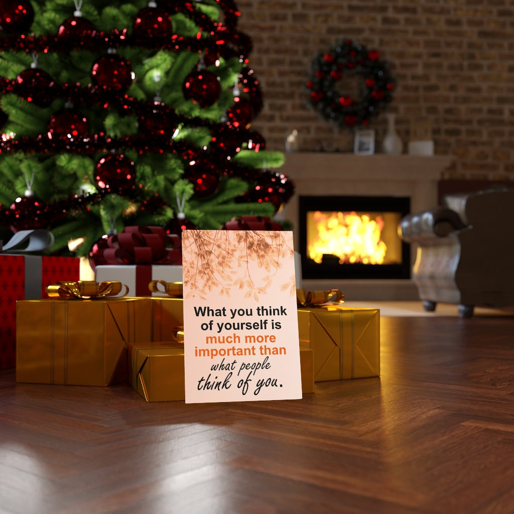 Scripture Walls Inspirational Wall Art What You Think Of Yourself Motivational Print Ready to Hang Artwork Unframed-Express Your Love Gifts