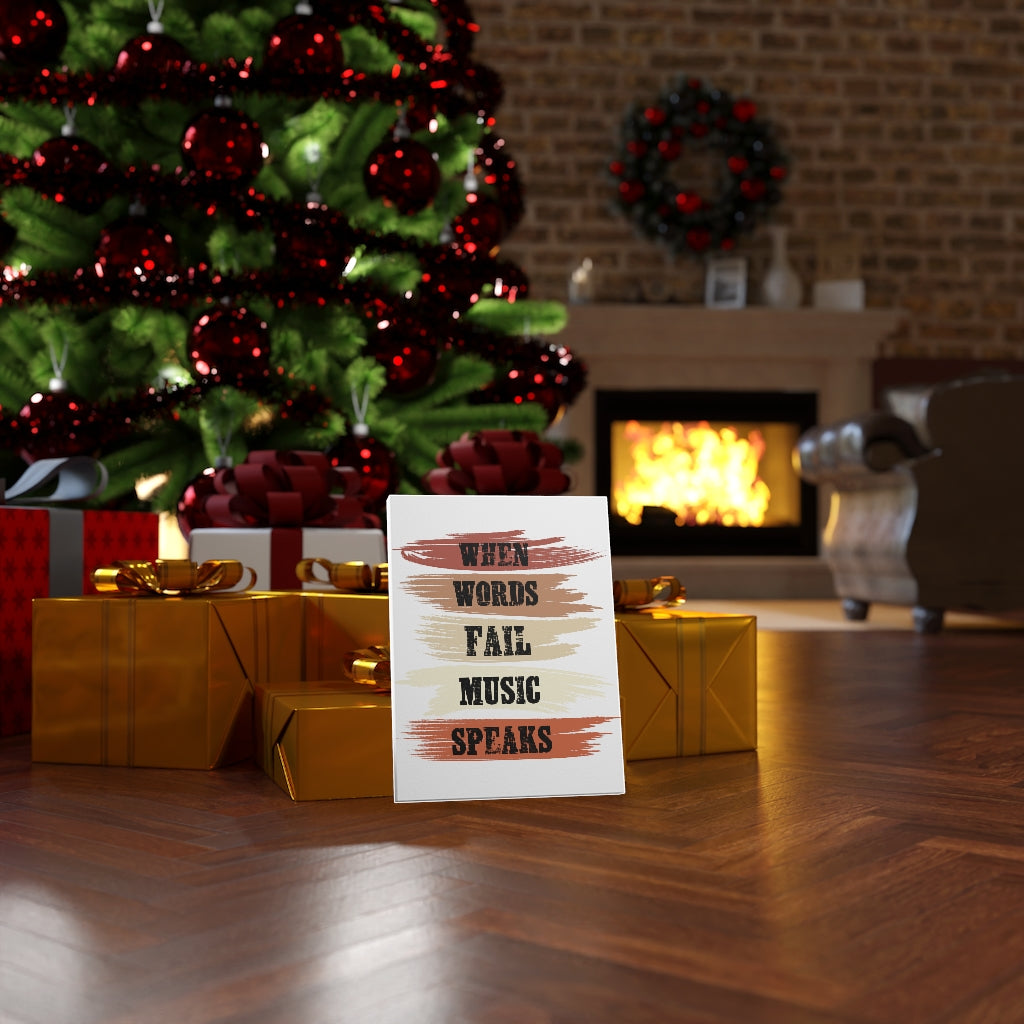 Scripture Walls Inspirational Wall Art When Words Fail Music Speaks Wall Art Motivation Wall Decor for Home Office Gym Inspiring Success Quote Print Ready to Hang Unframed-Express Your Love Gifts