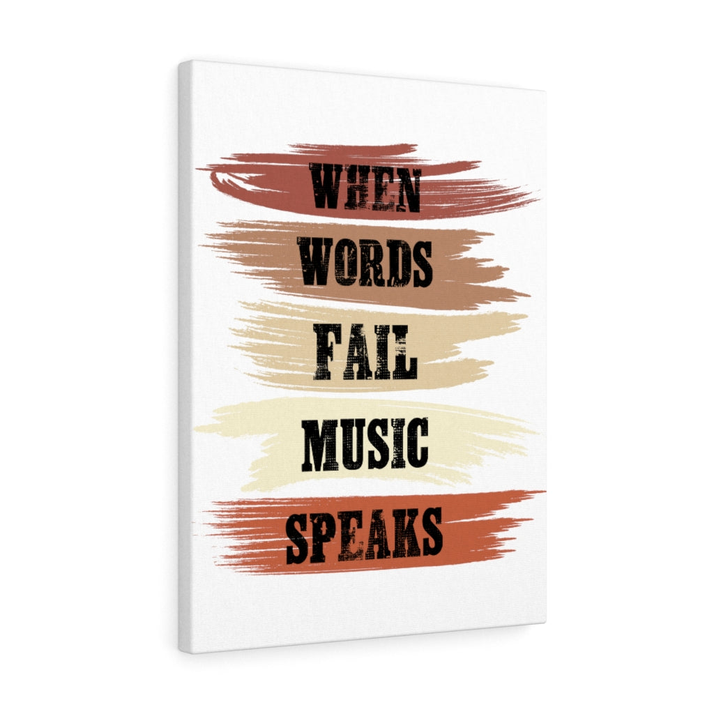 Scripture Walls Inspirational Wall Art When Words Fail Music Speaks Wall Art Motivation Wall Decor for Home Office Gym Inspiring Success Quote Print Ready to Hang Unframed-Express Your Love Gifts