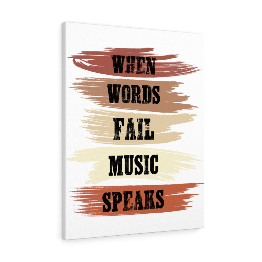 Scripture Walls Inspirational Wall Art When Words Fail Music Speaks Wall Art Motivation Wall Decor for Home Office Gym Inspiring Success Quote Print Ready to Hang Unframed-Express Your Love Gifts