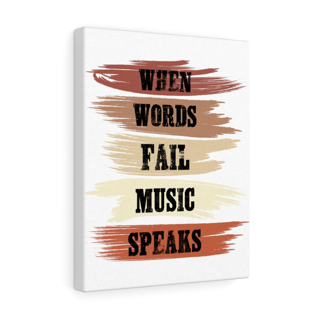 Scripture Walls Inspirational Wall Art When Words Fail Music Speaks Wall Art Motivation Wall Decor for Home Office Gym Inspiring Success Quote Print Ready to Hang Unframed-Express Your Love Gifts