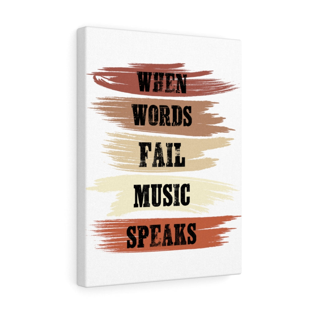 Scripture Walls Inspirational Wall Art When Words Fail Music Speaks Wall Art Motivation Wall Decor for Home Office Gym Inspiring Success Quote Print Ready to Hang Unframed-Express Your Love Gifts