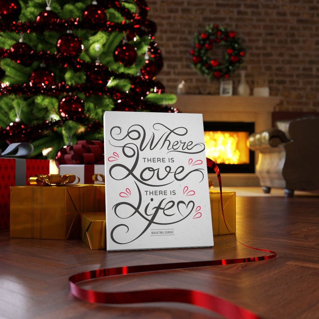 Scripture Walls Inspirational Wall Art Where There Is Love There Is Life Wall Art Motivational Motto Inspiring Prints Artwork Decor Ready to Hang Unframed-Express Your Love Gifts