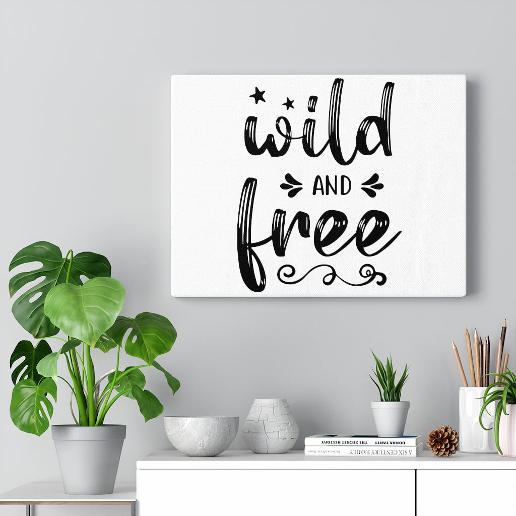 Scripture Walls Inspirational Wall Art Wild And Free Stars Wall Art Motivation Wall Decor for Home Office Gym Inspiring Success Quote Print Ready to Hang Unframed-Express Your Love Gifts