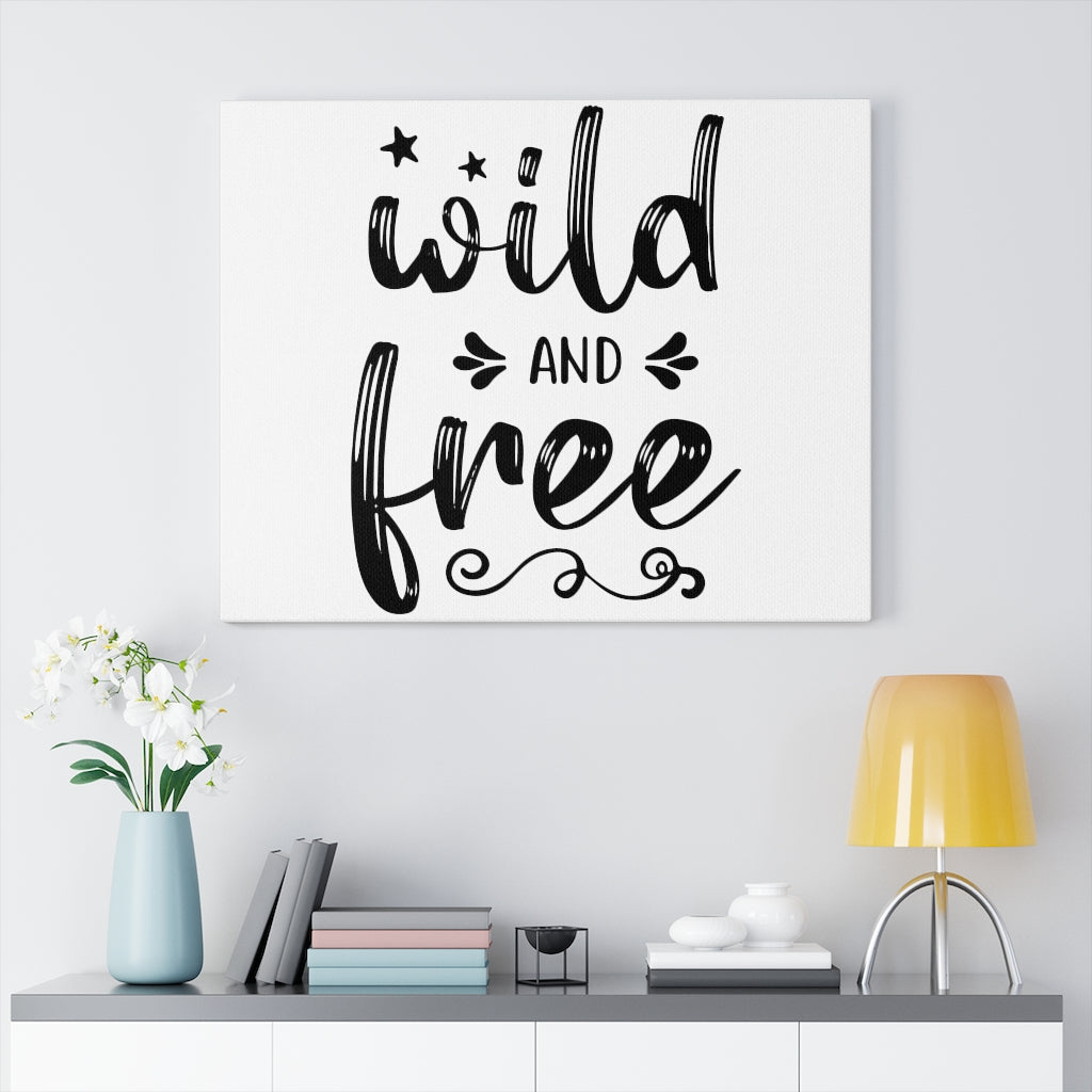 Scripture Walls Inspirational Wall Art Wild And Free Stars Wall Art Motivation Wall Decor for Home Office Gym Inspiring Success Quote Print Ready to Hang Unframed-Express Your Love Gifts