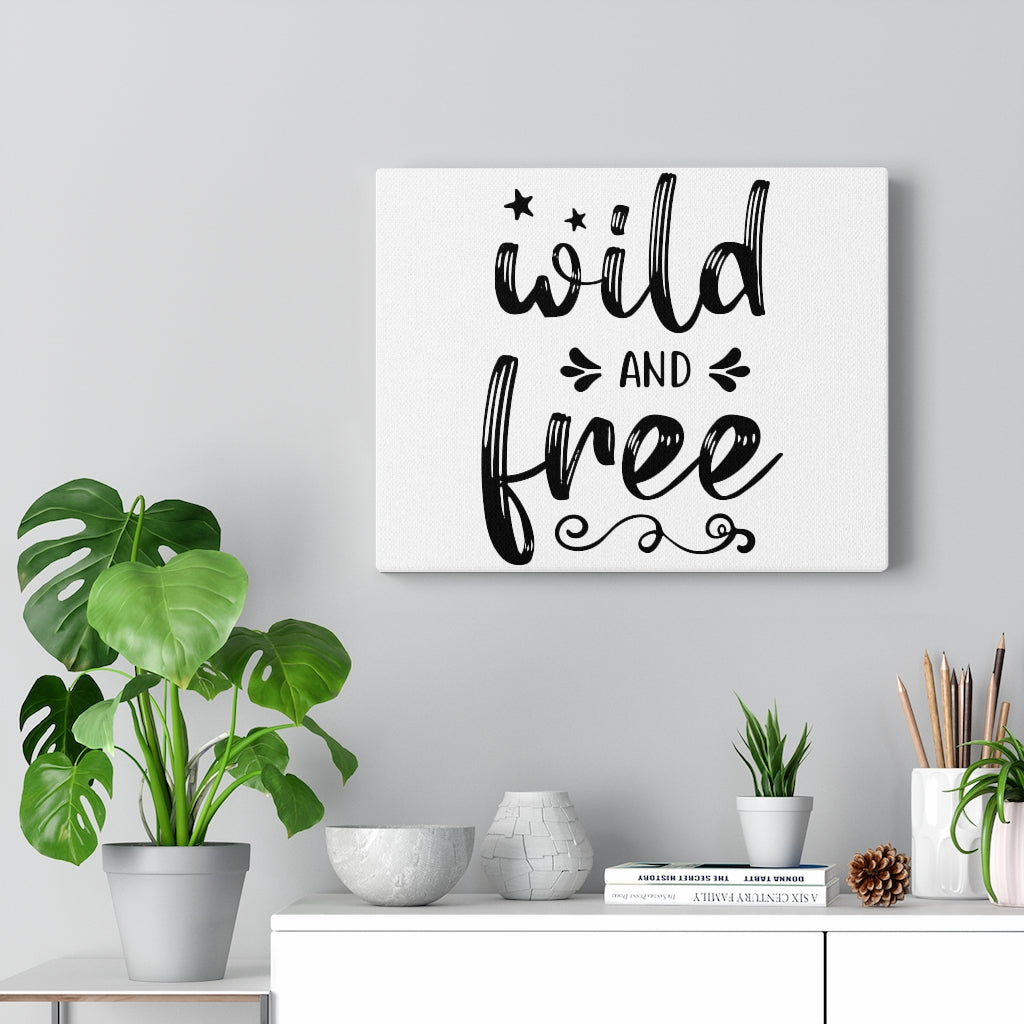 Scripture Walls Inspirational Wall Art Wild And Free Stars Wall Art Motivation Wall Decor for Home Office Gym Inspiring Success Quote Print Ready to Hang Unframed-Express Your Love Gifts