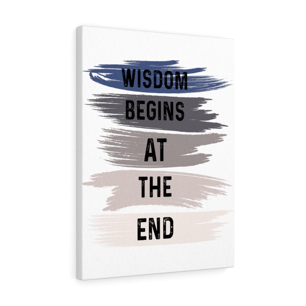 Scripture Walls Inspirational Wall Art Wisdom Begins At The End Wall Art Motivation Wall Decor for Home Office Gym Inspiring Success Quote Print Ready to Hang Unframed-Express Your Love Gifts