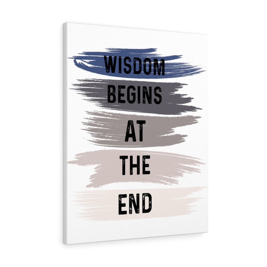 Scripture Walls Inspirational Wall Art Wisdom Begins At The End Wall Art Motivation Wall Decor for Home Office Gym Inspiring Success Quote Print Ready to Hang Unframed-Express Your Love Gifts