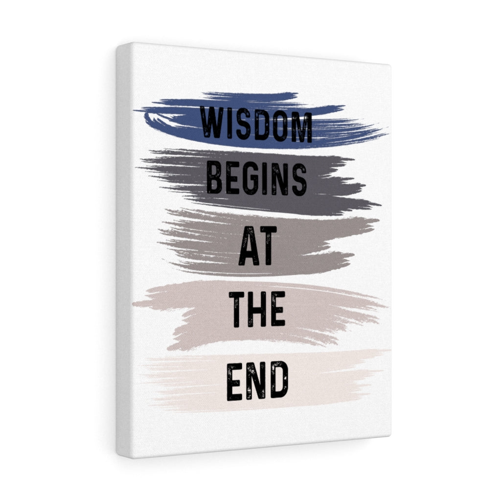 Scripture Walls Inspirational Wall Art Wisdom Begins At The End Wall Art Motivation Wall Decor for Home Office Gym Inspiring Success Quote Print Ready to Hang Unframed-Express Your Love Gifts