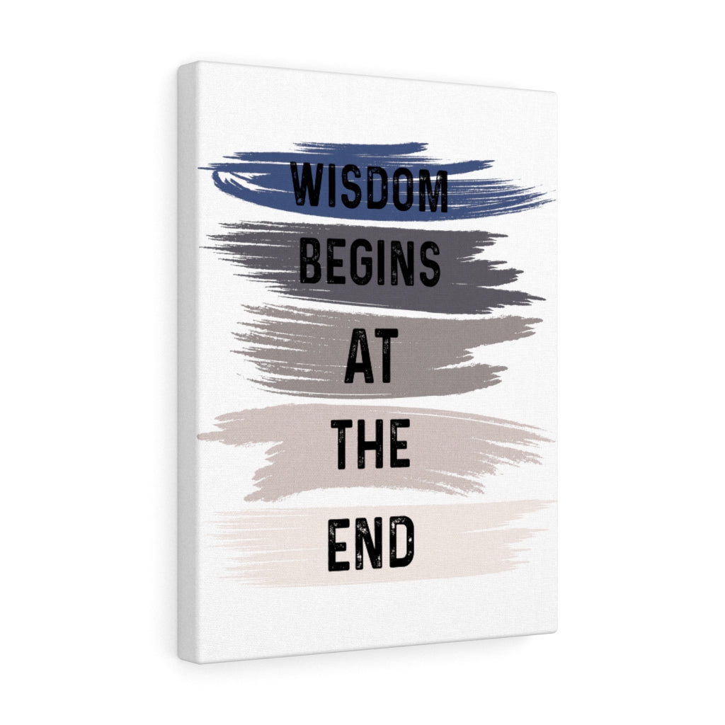 Scripture Walls Inspirational Wall Art Wisdom Begins At The End Wall Art Motivation Wall Decor for Home Office Gym Inspiring Success Quote Print Ready to Hang Unframed-Express Your Love Gifts