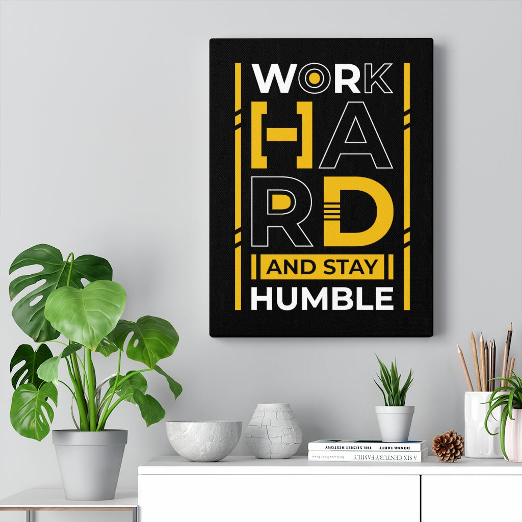 Scripture Walls Inspirational Wall Art Work Hard And Stay Humble Wall Art Motivation Wall Decor for Home Office Gym Inspiring Success Quote Print Ready to Hang Unframed-Express Your Love Gifts