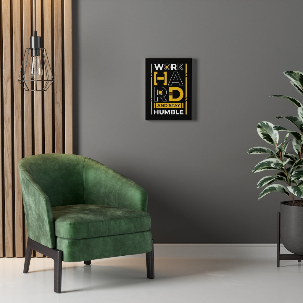 Scripture Walls Inspirational Wall Art Work Hard And Stay Humble Wall Art Motivation Wall Decor for Home Office Gym Inspiring Success Quote Print Ready to Hang Unframed-Express Your Love Gifts