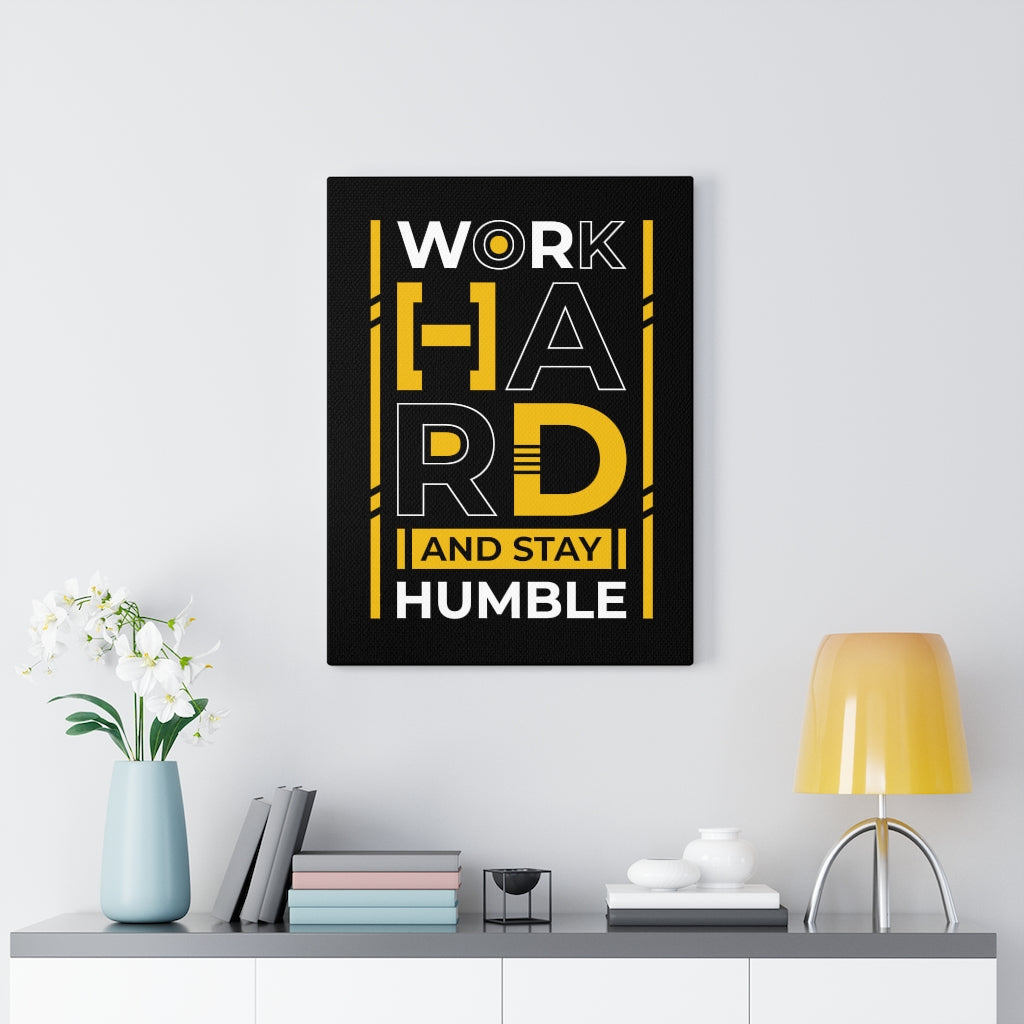 Scripture Walls Inspirational Wall Art Work Hard And Stay Humble Wall Art Motivation Wall Decor for Home Office Gym Inspiring Success Quote Print Ready to Hang Unframed-Express Your Love Gifts