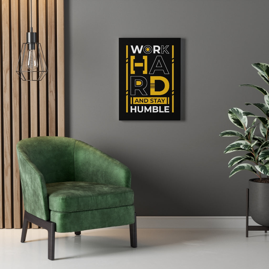 Scripture Walls Inspirational Wall Art Work Hard And Stay Humble Wall Art Motivation Wall Decor for Home Office Gym Inspiring Success Quote Print Ready to Hang Unframed-Express Your Love Gifts
