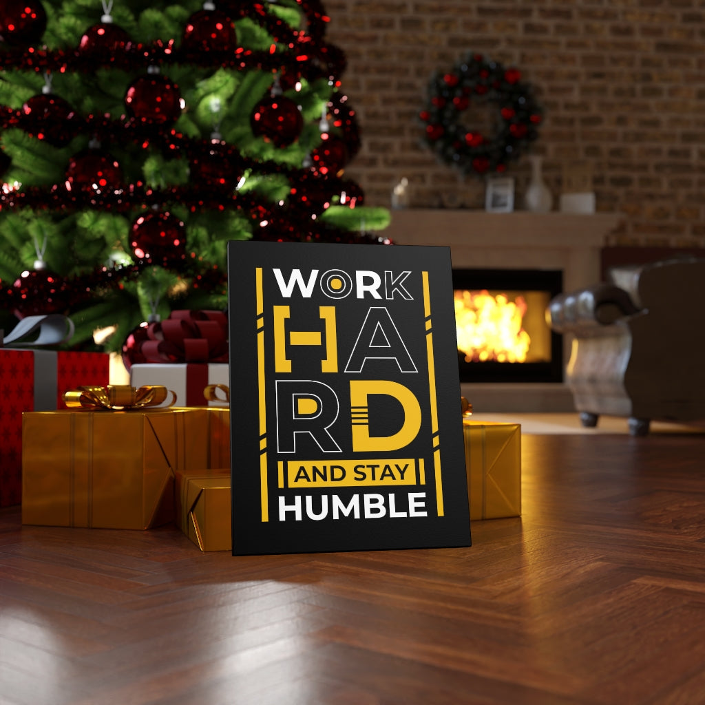 Scripture Walls Inspirational Wall Art Work Hard And Stay Humble Wall Art Motivation Wall Decor for Home Office Gym Inspiring Success Quote Print Ready to Hang Unframed-Express Your Love Gifts